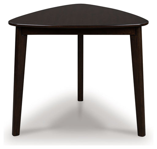 Mallenette - Triangle Dining Room Table - Merlot – Dining Tables by Signature Design by Ashley® at Furniture Wholesale Plus , Nashville furniture store