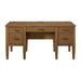 Portico - Half Pedestal Desk With Power / USB - Brown Oak – Writing Desks by Elements International at Furniture Wholesale Plus , Nashville furniture store