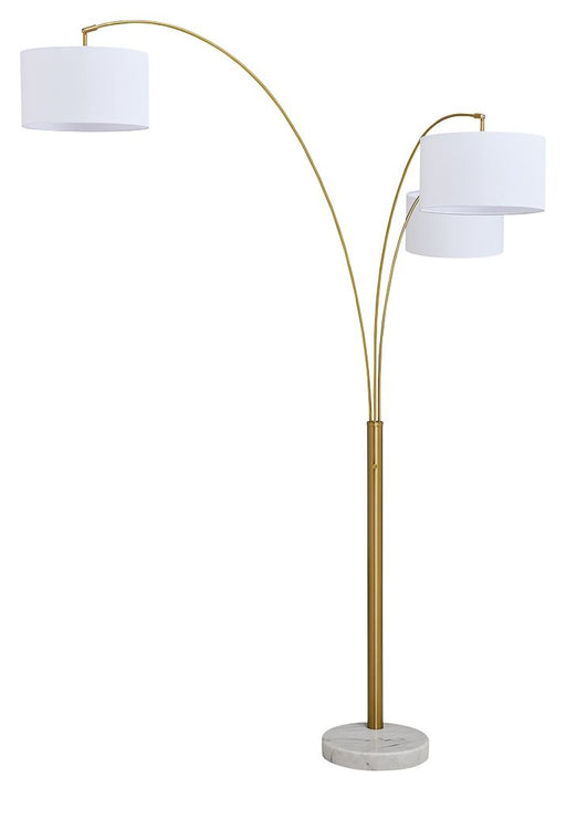 Valo - Metal Arc Lamp - Gold Finish – Floor Lamps by Signature Design by Ashley® at Furniture Wholesale Plus , Nashville furniture store