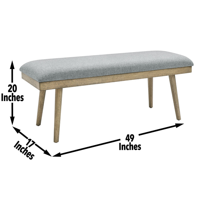 Vida - Polyester Dining Bench - Gray – Dining Benches by Steve Silver Furniture at Furniture Wholesale Plus , Nashville furniture store
