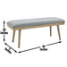 Vida - Polyester Dining Bench - Gray – Dining Benches by Steve Silver Furniture at Furniture Wholesale Plus , Nashville furniture store