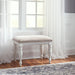 Magnolia Manor - Accent Bench - Antique White – Upholstered Benches by Liberty Furniture at Furniture Wholesale Plus , Nashville furniture store