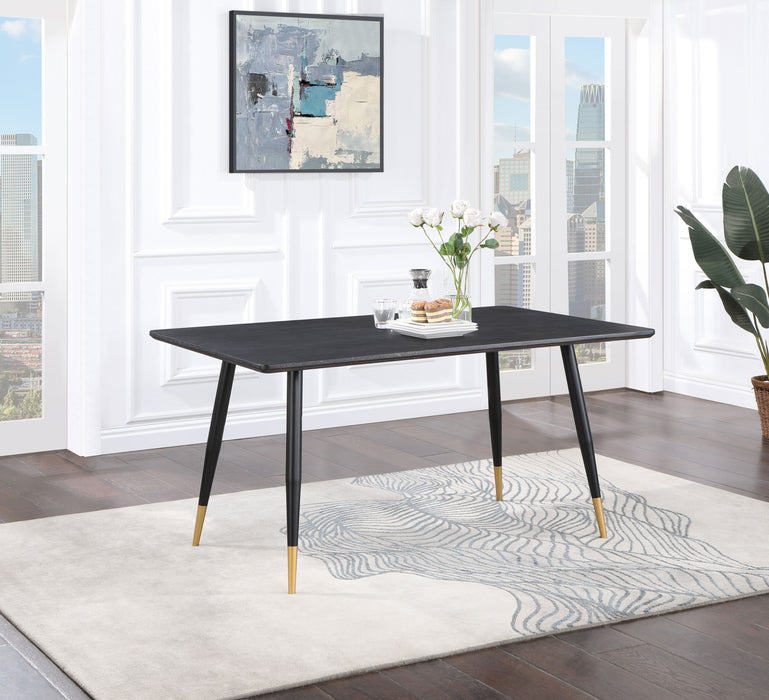 Zetta Rectangular Dining Table Black and Gold - Premium Dining Table from Coaster Z2 Standard - Just $254! Shop now at Furniture Wholesale Plus  We are the best furniture store in Nashville, Hendersonville, Goodlettsville, Madison, Antioch, Mount Juliet, Lebanon, Gallatin, Springfield, Murfreesboro, Franklin, Brentwood