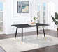 Zetta Rectangular Dining Table Black and Gold - Premium Dining Table from Coaster Z2 Standard - Just $254! Shop now at Furniture Wholesale Plus  We are the best furniture store in Nashville, Hendersonville, Goodlettsville, Madison, Antioch, Mount Juliet, Lebanon, Gallatin, Springfield, Murfreesboro, Franklin, Brentwood