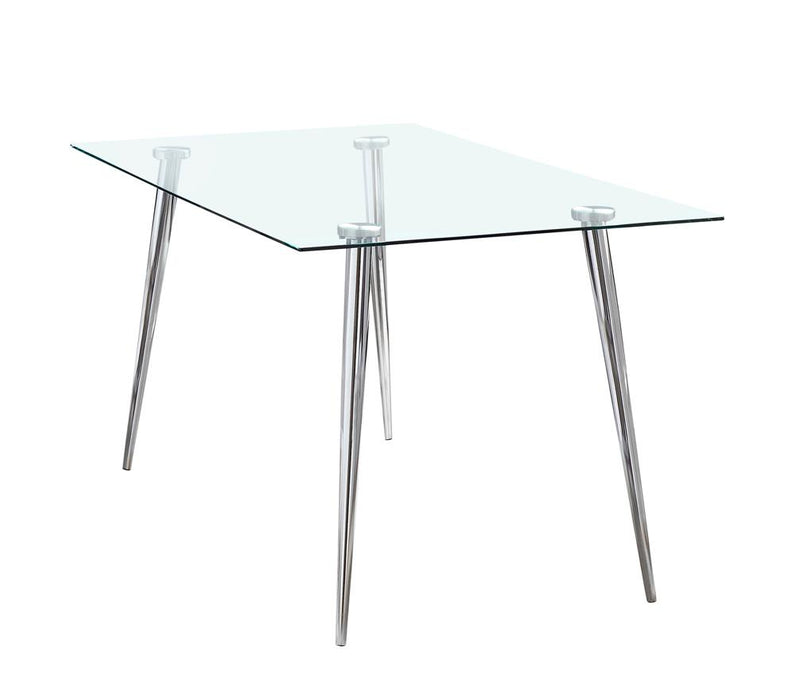 Gilman Rectangle Glass Top Dining Table - Premium Dining Table from Coaster Z2 Standard - Just $210! Shop now at Furniture Wholesale Plus  We are the best furniture store in Nashville, Hendersonville, Goodlettsville, Madison, Antioch, Mount Juliet, Lebanon, Gallatin, Springfield, Murfreesboro, Franklin, Brentwood