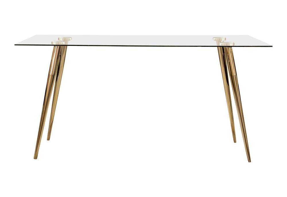 Gilman Rectangle Glass Top Dining Table - Premium Dining Table from Coaster Z2 Standard - Just $210! Shop now at Furniture Wholesale Plus  We are the best furniture store in Nashville, Hendersonville, Goodlettsville, Madison, Antioch, Mount Juliet, Lebanon, Gallatin, Springfield, Murfreesboro, Franklin, Brentwood