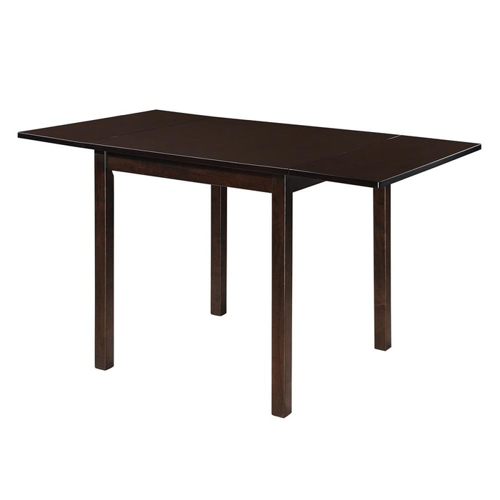 Kelso Rectangular Dining Table with Drop Leaf Cappuccino - Premium Dining Table from Coaster Z2 Standard - Just $206! Shop now at Furniture Wholesale Plus  We are the best furniture store in Nashville, Hendersonville, Goodlettsville, Madison, Antioch, Mount Juliet, Lebanon, Gallatin, Springfield, Murfreesboro, Franklin, Brentwood