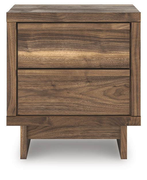 Chirason - Two Drawer Night Stand - Brown – Nightstands w/ Charging Stations by Signature Design by Ashley® at Furniture Wholesale Plus , Nashville furniture store