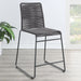 Jerome Upholstered Counter Height Stools with Footrest (Set of 2) Charcoal and Gunmetal - Premium Barstool from Coaster Z2 Standard - Just $214! Shop now at Furniture Wholesale Plus  We are the best furniture store in Nashville, Hendersonville, Goodlettsville, Madison, Antioch, Mount Juliet, Lebanon, Gallatin, Springfield, Murfreesboro, Franklin, Brentwood