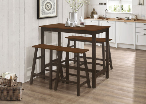 Connie 4-piece Counter Height Set Chestnut and Dark Brown - Premium Dining Room Set from Coaster Z2 Standard - Just $358! Shop now at Furniture Wholesale Plus  We are the best furniture store in Nashville, Hendersonville, Goodlettsville, Madison, Antioch, Mount Juliet, Lebanon, Gallatin, Springfield, Murfreesboro, Franklin, Brentwood