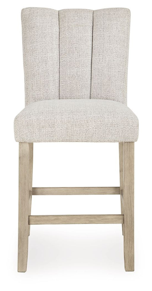 Larawyn - Upholstered Barstool (Set of 2) - Bisque – Stool Sets by Signature Design by Ashley® at Furniture Wholesale Plus , Nashville furniture store