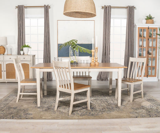 Kirby Dining Set Natural and Rustic Off White - Premium Dining Room Set from Coaster Z2 Standard - Just $926! Shop now at Furniture Wholesale Plus  We are the best furniture store in Nashville, Hendersonville, Goodlettsville, Madison, Antioch, Mount Juliet, Lebanon, Gallatin, Springfield, Murfreesboro, Franklin, Brentwood