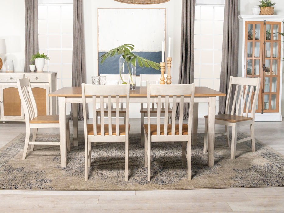 Kirby Dining Set Natural and Rustic Off White - Premium Dining Room Set from Coaster Z2 Standard - Just $926! Shop now at Furniture Wholesale Plus  We are the best furniture store in Nashville, Hendersonville, Goodlettsville, Madison, Antioch, Mount Juliet, Lebanon, Gallatin, Springfield, Murfreesboro, Franklin, Brentwood