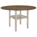 Sarasota Counter Height Table with Shelf Storage Nutmeg and Rustic Cream - Premium Counter Height Table from Coaster Z2 Standard - Just $538! Shop now at Furniture Wholesale Plus  We are the best furniture store in Nashville, Hendersonville, Goodlettsville, Madison, Antioch, Mount Juliet, Lebanon, Gallatin, Springfield, Murfreesboro, Franklin, Brentwood