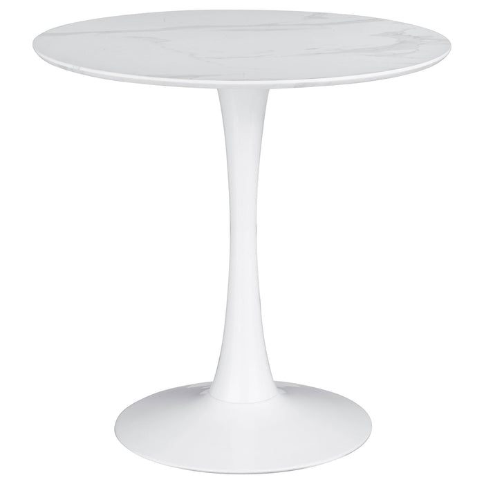 Arkell 30-inch Round Pedestal Dining Table White - Premium Dining Table from Coaster Z2 Standard - Just $246! Shop now at Furniture Wholesale Plus  We are the best furniture store in Nashville, Hendersonville, Goodlettsville, Madison, Antioch, Mount Juliet, Lebanon, Gallatin, Springfield, Murfreesboro, Franklin, Brentwood