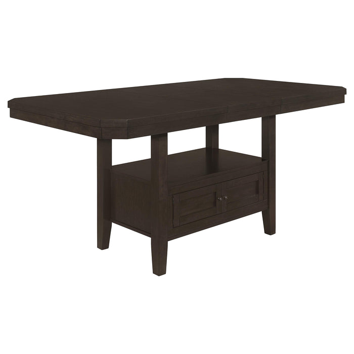 Prentiss Rectangular Counter Height Table with Butterfly Leaf Cappuccino - Premium Counter Height Table from Coaster Z2 Standard - Just $886! Shop now at Furniture Wholesale Plus  We are the best furniture store in Nashville, Hendersonville, Goodlettsville, Madison, Antioch, Mount Juliet, Lebanon, Gallatin, Springfield, Murfreesboro, Franklin, Brentwood