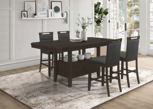 Prentiss 5-piece Rectangular Counter Height Dining Set with Butterfly Leaf Cappuccino - Premium Dining Room Set from Coaster Z2 Standard - Just $1478! Shop now at Furniture Wholesale Plus  We are the best furniture store in Nashville, Hendersonville, Goodlettsville, Madison, Antioch, Mount Juliet, Lebanon, Gallatin, Springfield, Murfreesboro, Franklin, Brentwood