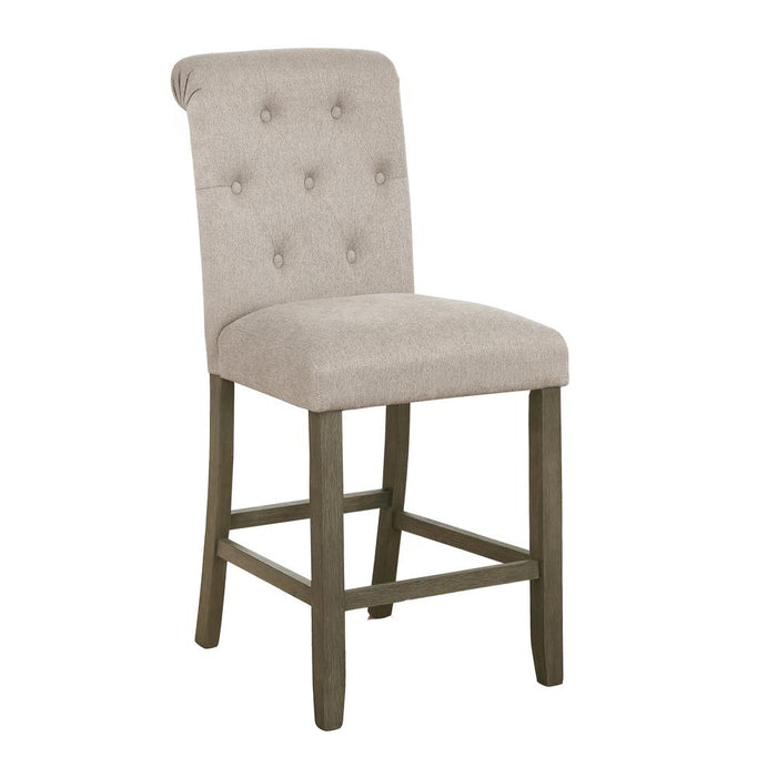 Balboa Tufted Back Counter Height Stools Beige and Rustic Brown (Set of 2) - Premium Barstool from Coaster Z2 Standard - Just $130! Shop now at Furniture Wholesale Plus  We are the best furniture store in Nashville, Hendersonville, Goodlettsville, Madison, Antioch, Mount Juliet, Lebanon, Gallatin, Springfield, Murfreesboro, Franklin, Brentwood