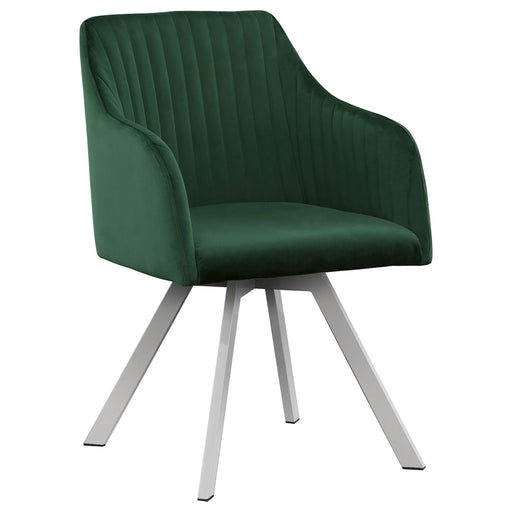 Arika Channeled Back Swivel Dining Chair Green - Premium Dining Chair from Coaster Z2 Standard - Just $208! Shop now at Furniture Wholesale Plus  We are the best furniture store in Nashville, Hendersonville, Goodlettsville, Madison, Antioch, Mount Juliet, Lebanon, Gallatin, Springfield, Murfreesboro, Franklin, Brentwood