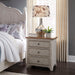 Farmhouse Reimagined - 3 Drawer Nightstand With Charging Station - Antique White / Chestnut Tops – Nightstands w/ Charging Stations by Liberty Furniture at Furniture Wholesale Plus , Nashville furniture store