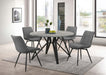 Neil 5-piece Round Dining Set Concrete and Grey - Premium Dining Room Set from Coaster Z2 Standard - Just $918! Shop now at Furniture Wholesale Plus  We are the best furniture store in Nashville, Hendersonville, Goodlettsville, Madison, Antioch, Mount Juliet, Lebanon, Gallatin, Springfield, Murfreesboro, Franklin, Brentwood