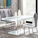 Brooklyn Rectangular Dining Table White High Gloss and Chrome - Premium Dining Table from Coaster Z2 Standard - Just $670! Shop now at Furniture Wholesale Plus  We are the best furniture store in Nashville, Hendersonville, Goodlettsville, Madison, Antioch, Mount Juliet, Lebanon, Gallatin, Springfield, Murfreesboro, Franklin, Brentwood