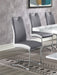 Brooklyn Upholstered Side Chairs with S-frame (Set of 4) Grey and White - Premium Dining Chair from Coaster Z2 Standard - Just $140! Shop now at Furniture Wholesale Plus  We are the best furniture store in Nashville, Hendersonville, Goodlettsville, Madison, Antioch, Mount Juliet, Lebanon, Gallatin, Springfield, Murfreesboro, Franklin, Brentwood