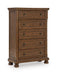 Zackaryn - Five Drawer Chest - Warm Brown – Accent Chests by Signature Design by Ashley® at Furniture Wholesale Plus , Nashville furniture store