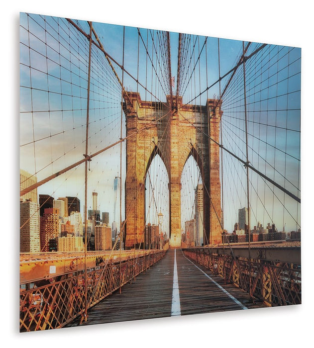 Shayward - Wall Art - Blue / Amber – Wall Decor by Signature Design by Ashley® at Furniture Wholesale Plus , Nashville furniture store