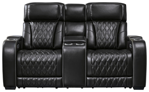 Boyington - Power Reclining Loveseat With Console/Adj Hdrst – Reclining Loveseats by Signature Design by Ashley® at Furniture Wholesale Plus , Nashville furniture store