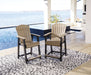 Fairen Trail - 5 Pc. - Counter Dining Set - Black / Driftwood – 5 Piece Outdoor Sets by Signature Design by Ashley® at Furniture Wholesale Plus , Nashville furniture store