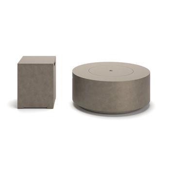 Midnight Mountain - Round Fire Pit With Tank Cover - Light Brown – Fire Pits by Signature Design by Ashley® at Furniture Wholesale Plus , Nashville furniture store