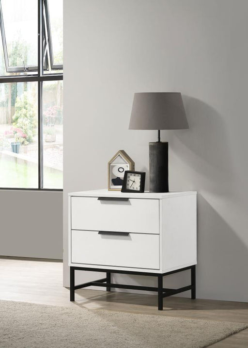 Sonora - 2-Drawer Nightstand Bedside Table - White – Accent Nightstands by Coaster Fine Furniture at Furniture Wholesale Plus , Nashville furniture store