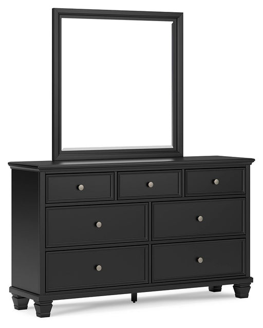 Lanolee - Black - Dresser And Mirror - Premium Dresser & Mirror from Signature Design by Ashley® - Just $798! Shop now at Furniture Wholesale Plus  We are the best furniture store in Nashville, Hendersonville, Goodlettsville, Madison, Antioch, Mount Juliet, Lebanon, Gallatin, Springfield, Murfreesboro, Franklin, Brentwood