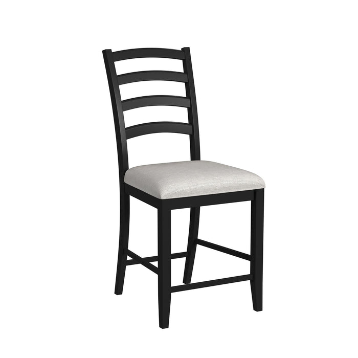 Tulane - 5 Piece Dining Set (Counter Table & 4 Counter Chairs) - Oak & Black – 5 Piece Dining Room Sets by Elements International at Furniture Wholesale Plus , Nashville furniture store