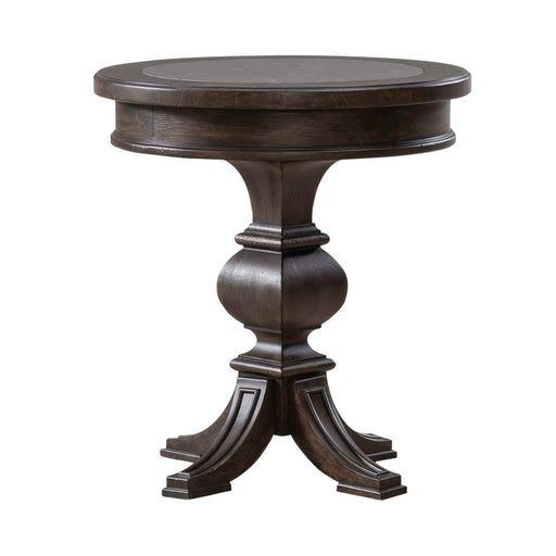 Paradise Valley - Round Chairside Table - Saddle Brown – Chair Side Tables by Liberty Furniture at Furniture Wholesale Plus , Nashville furniture store