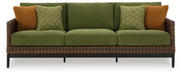 Horizon Hall - Brown / Green - Sofa With Cushion - Premium Sofas from Signature Design by Ashley® - Just $1438! Shop now at Furniture Wholesale Plus  We are the best furniture store in Nashville, Hendersonville, Goodlettsville, Madison, Antioch, Mount Juliet, Lebanon, Gallatin, Springfield, Murfreesboro, Franklin, Brentwood