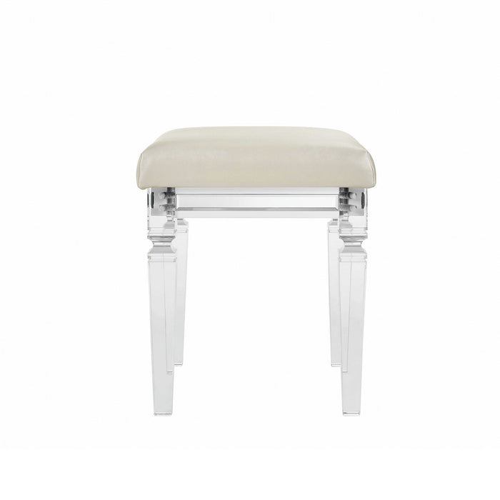 Twenty Nine - Vanity Stool With Acrylic Leg – Vanity Stools by Elements International at Furniture Wholesale Plus , Nashville furniture store