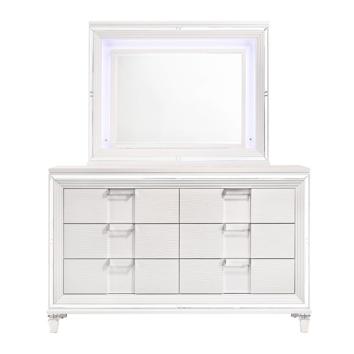 Twenty Nine - 6-Drawer Dresser With Mood Lighting Mirror – Dresser & Mirror by Elements International at Furniture Wholesale Plus , Nashville furniture store