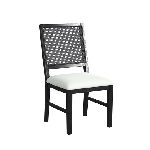 Bahama Breeze - Fabric Dining Chair (Set of 2) - White / Black – Chair Sets by Elements International at Furniture Wholesale Plus , Nashville furniture store