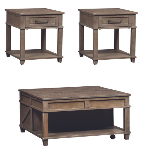 Parkland Falls - 3 Piece Table Set (1 Lift Top Cocktail Table 2 End Tables) - Weathered Taupe – Table Sets by Liberty Furniture at Furniture Wholesale Plus , Nashville furniture store