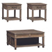Parkland Falls - 3 Piece Table Set (1 Lift Top Cocktail Table 2 End Tables) - Weathered Taupe – Table Sets by Liberty Furniture at Furniture Wholesale Plus , Nashville furniture store