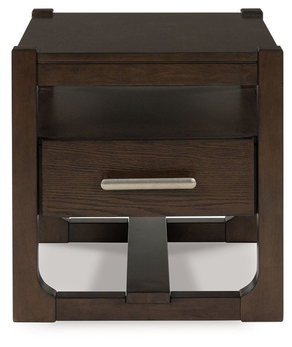 Breckington - Square End Table - Dark Brown – End Tables by Signature Design by Ashley® at Furniture Wholesale Plus , Nashville furniture store