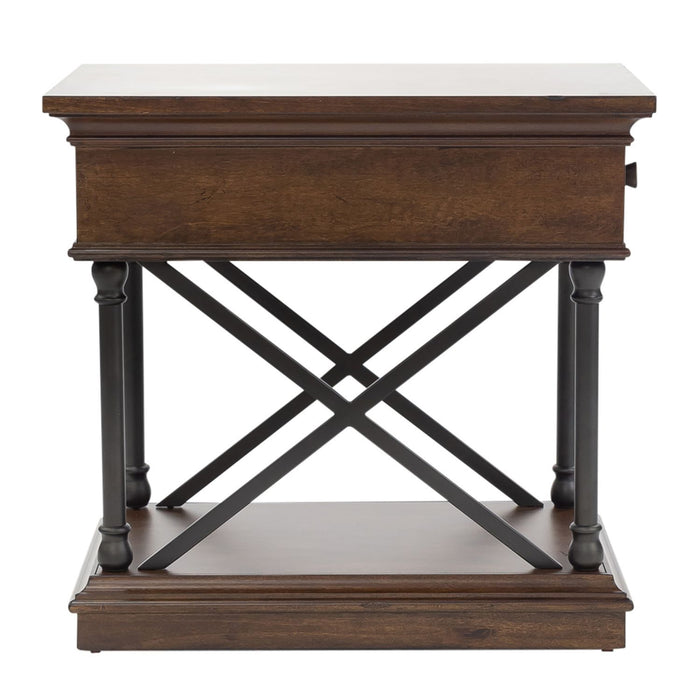 Tribeca - Drawer Chair Side Table - Cordovian Brown – Chair Side Tables by Liberty Furniture at Furniture Wholesale Plus , Nashville furniture store