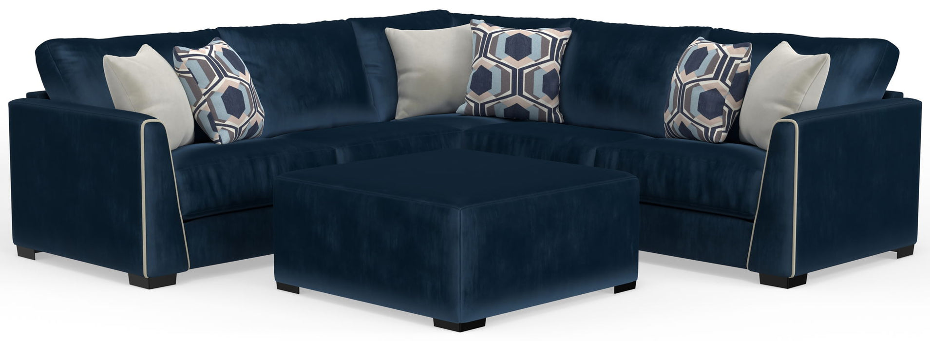 Jetson - Sectional With Comfort Coil Seat Cushions, Included Accent Pillows & Cocktail Ottoman – 2 Piece Living Room Sets by Jackson at Furniture Wholesale Plus , Nashville furniture store