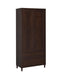 Wadeline - 2 Door Tall Accent Storage Cabinet - Rustic Tobacco – Accent Cabinets by CoasterEveryday at Furniture Wholesale Plus , Nashville furniture store