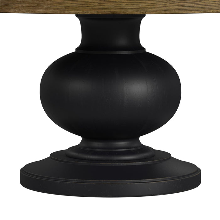 Heritage & Home - Round Dining Table - Oak Brown And Black – Dining Tables by Elements International at Furniture Wholesale Plus , Nashville furniture store