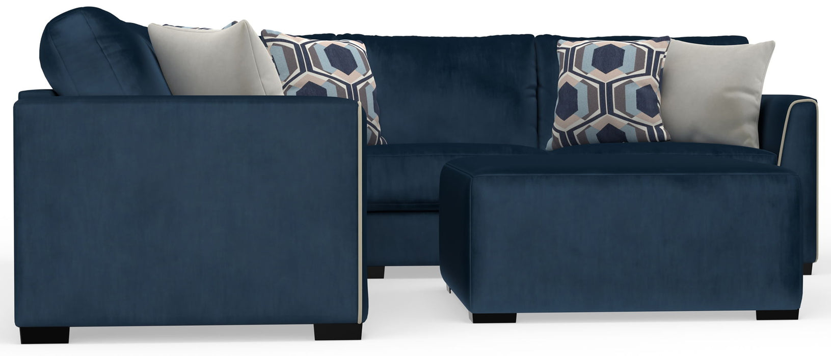 Jetson - Sectional With Comfort Coil Seat Cushions, Included Accent Pillows & Cocktail Ottoman – 2 Piece Living Room Sets by Jackson at Furniture Wholesale Plus , Nashville furniture store