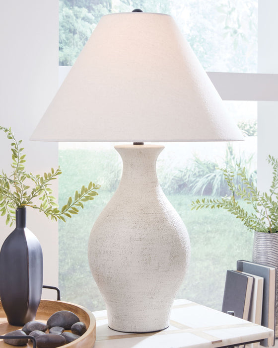 Ashbend - Ceramic Table Lamp - Antique White – Table Lamps by Signature Design by Ashley® at Furniture Wholesale Plus , Nashville furniture store