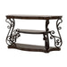 Laney - Scrollwork Entryway Sofa Console Table - Deep Merlot – Console Tables by CoasterEssence at Furniture Wholesale Plus , Nashville furniture store